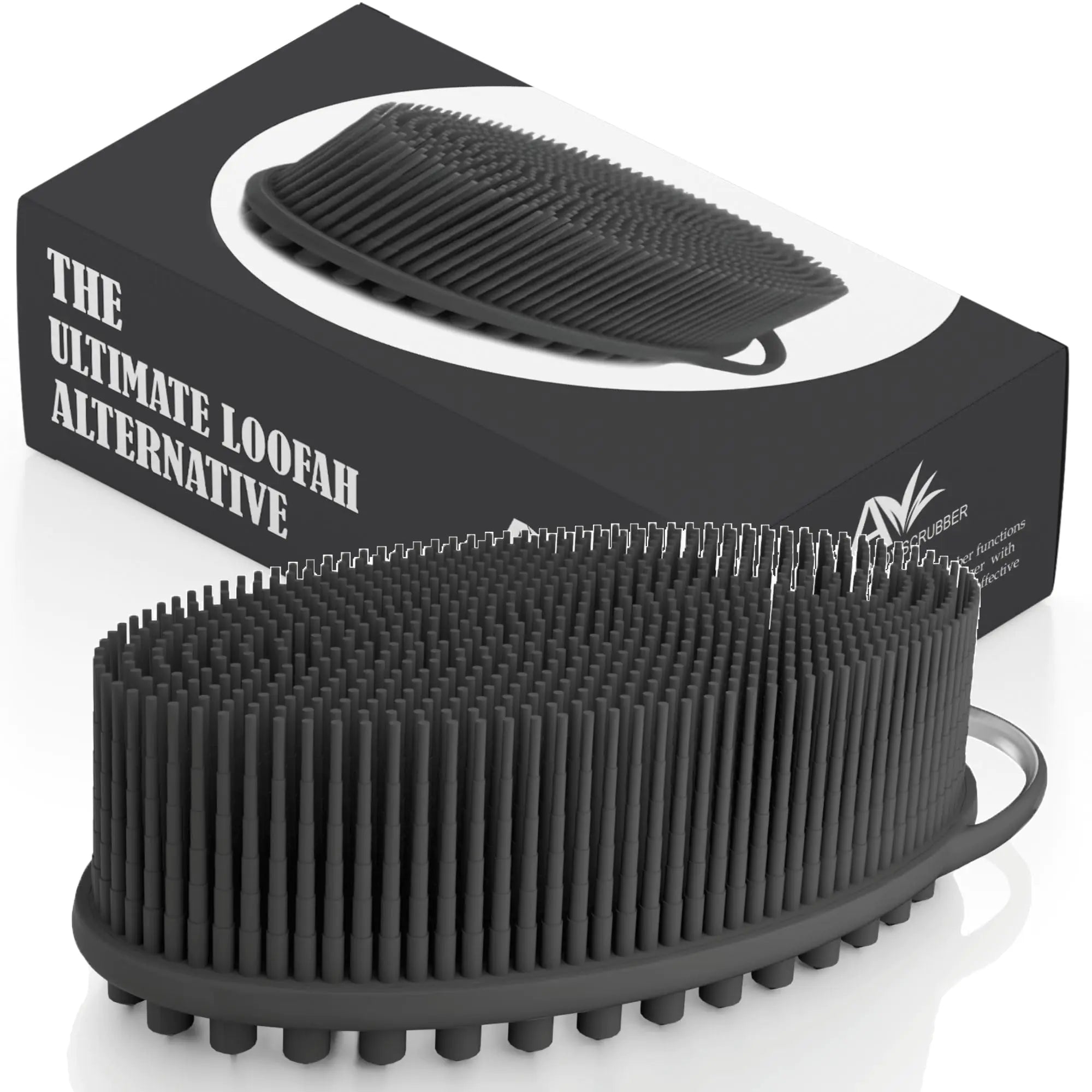 Avilana Silicone Body Scrubber – Dual-Sided Silicone Loofah for Shower Body Scrubber for Men & Women Gentle Loofa Alternative Easy-to-Clean Silicone Body Scrubber Exfoliator